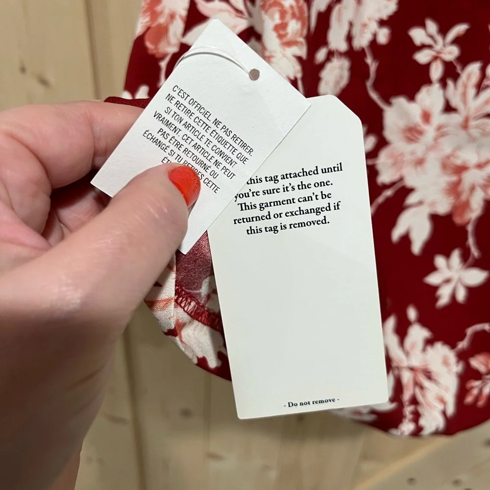 NWT Abercrombie & Fitch Off-the-Shoulder Floral Mini Dress, Size Medium. - Picture 9 of 10